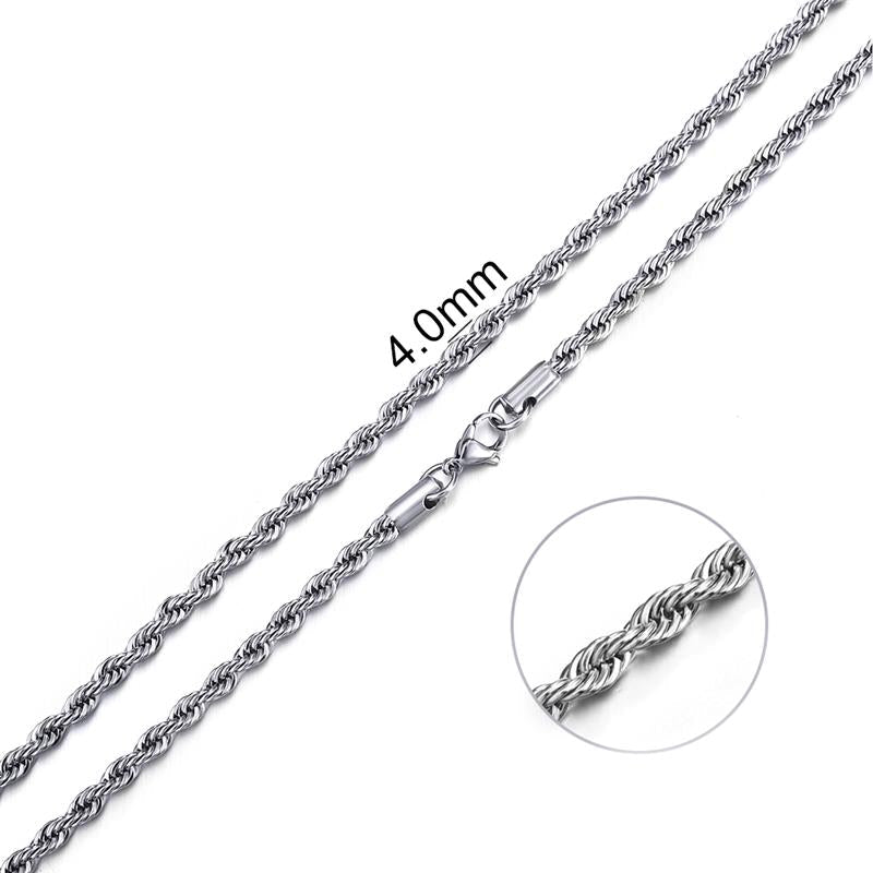 Steel Rope Chain - Silver Chains Canada π